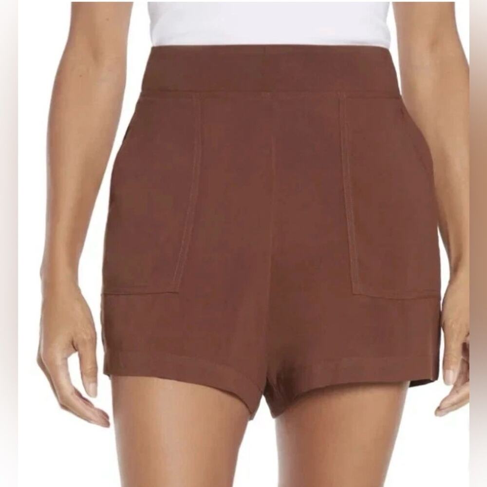 NWT Wildfox Women's Relaxed Fit Pull-On Shorts, Brown, Size XL